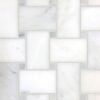 GRANDVIEW HUDSON WHITE BASKETWEAVE W/ ST REGIS DOT HONED. 1-3/4 x 2-7/8 HUDSON WHITE W/ 1/2 x 1/2 St. REGIS DOT