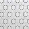 REGENCY WATERJET MOSAIC WITH HUDSON WHITE, FAIRMONT WHITE & BLACK - HONED