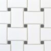SHOAL BASKET MOSAIC - SNOW & BLACK - (0.626 SF/PC) SOLD BY CARTON ONLY (6.889 SF/CTN)