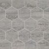 3 X 3 X 3/8 BATTEN  - SILVER HEX MOSAIC HONED