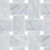 GRANDVIEW ST REGIS GRAY BASKETWEAVE WITH WHITE DOT. 1-3/4 x 2-7/8 ST.REGIS W/ 1/2 x 1/2 HUDSON WHITE DOT